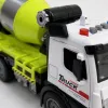 White and black-edged toy cement mixer truck, children's educational engineering vehicle Application Scenario